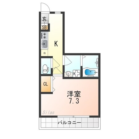 クレール北白川の物件間取画像